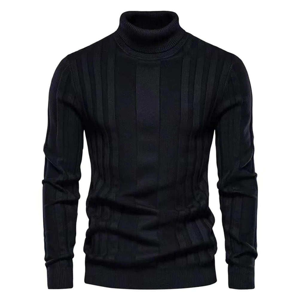 Herren Rollkragenpullover mit Wollanteil