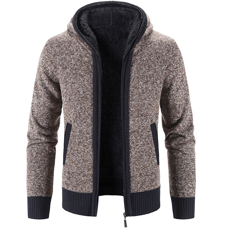 Herren Strickjacke mit Kapuze