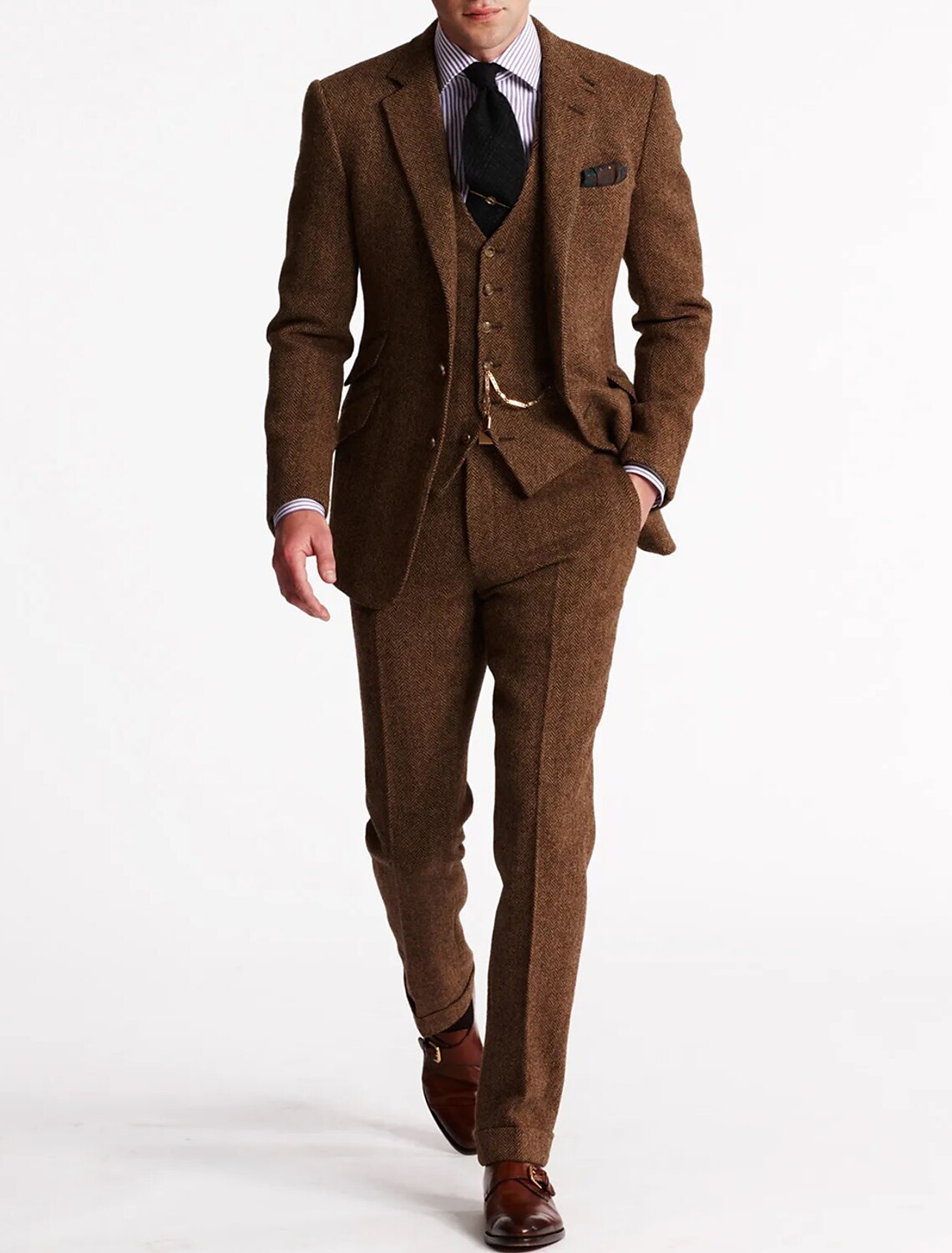 Herren Klassischer Tweed-Anzug