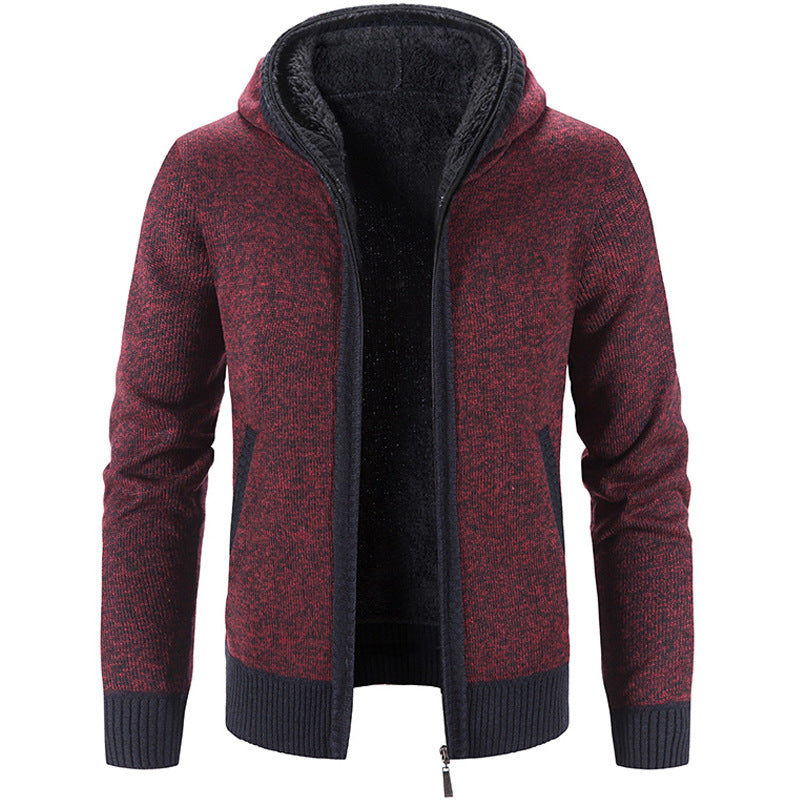 Herren Strickjacke mit Kapuze