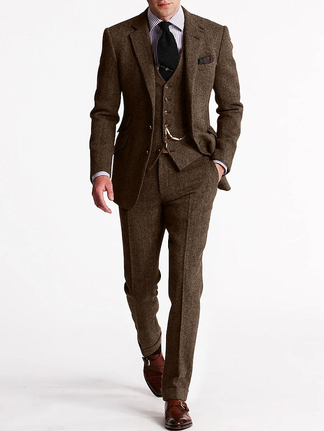 Herren Klassischer Tweed-Anzug