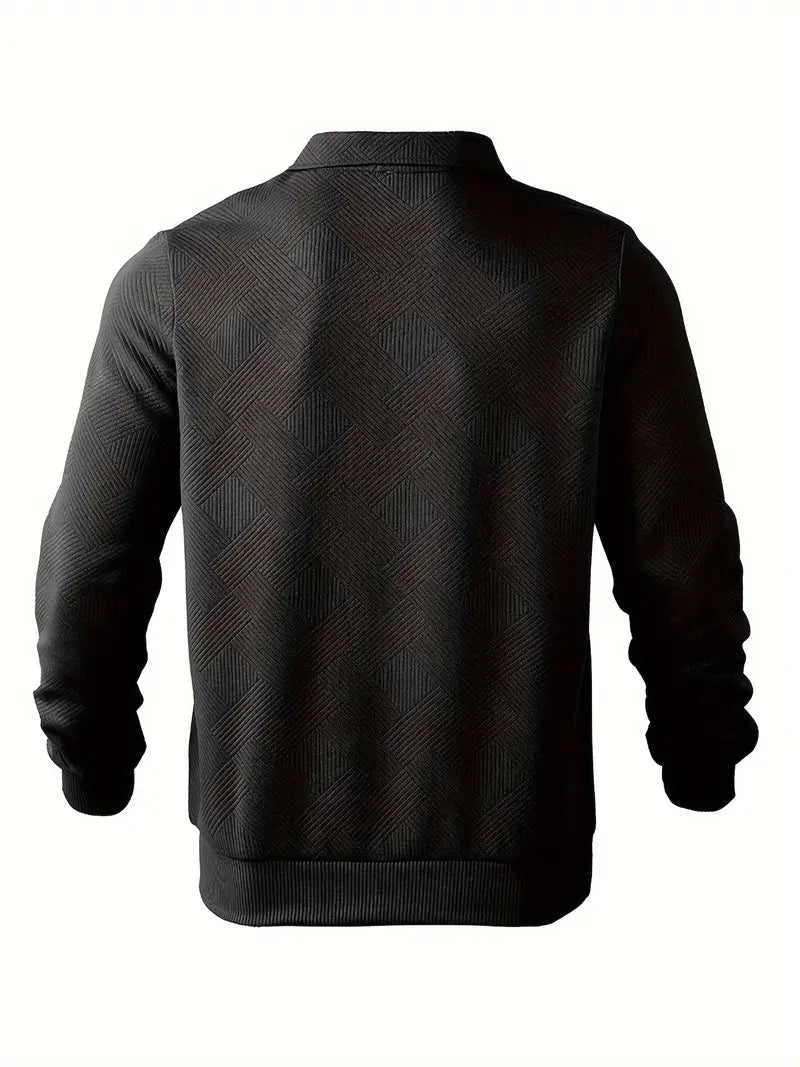 Herren pullover mit halbem reißverschluss